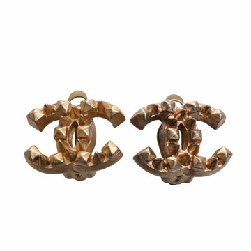 CHANEL Cocomark stud earrings gold ladies