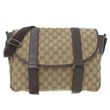 Gucci GG canvas shoulder bag brown 145859 467891