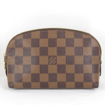 LOUIS VUITTON Pochette Cosmetic N47516 Pouch Damier Canvas Ebene Women's