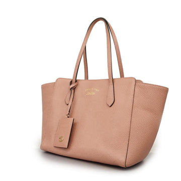 GUCCI tote bag 354408 leather pink gold hardware ladies