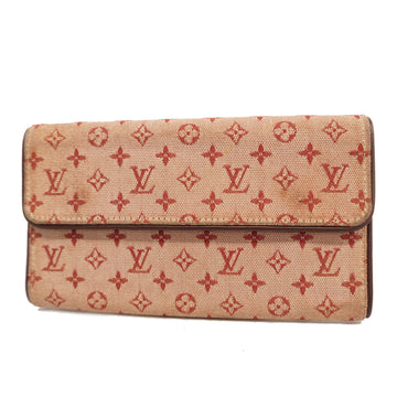 LOUIS VUITTONAuth  Monogram Mini Porto Tresor International M92244 Long Wallet