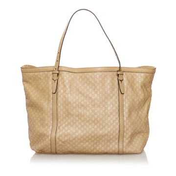 Gucci Microsima Tote Bag 309613 Beige Leather Ladies GUCCI