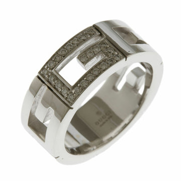 Gucci Multiple Ring No. 11.5 18K K18 White Gold Diamond Women's