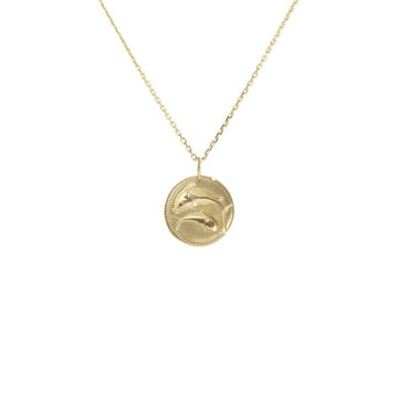 VAN CLEEF & ARPELS Medal Piscium [Pisces] Zodiac K18YG Yellow Gold Necklace