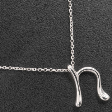 TIFFANY Necklace Initial N Elsa Peretti Silver 925 &Co. Women's