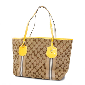 GUCCI[3ba1041］Auth  tote bag 211971 GG canvas beige/yellow gold metal