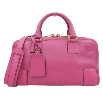 LOEWE Leather Amazona 28 Handbag Pink Ladies