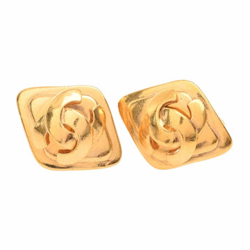 CHANEL Cocomark Diamond Earrings Gold Women's