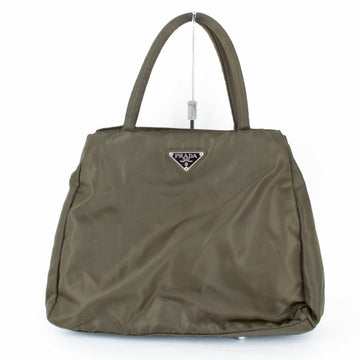 PRADA Tessuto Handbag Nylon Khaki Brown Ladies