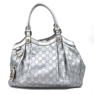 GUCCI Handbag sima Sookie Leather Silver Ladies 211944