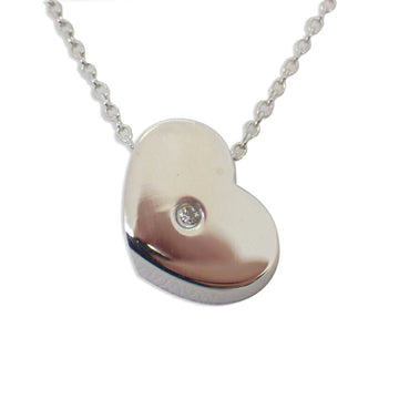 TIFFANY 925 diamond 1pc full heart pendant necklace