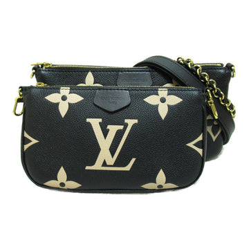 LOUIS VUITTON Multi Pochette Accessoires Black Monogram empreinte leather M45777