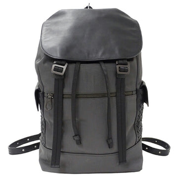 BOTTEGA VENETA BOTTEGAVENETA Bag Men's Intrecciato Backpack Nylon Leather Black