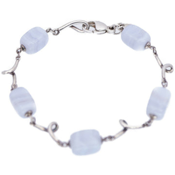 TIFFANY silver 925 blue lace agate bracelet