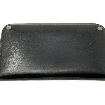 BALENCIAGA leather round wallet