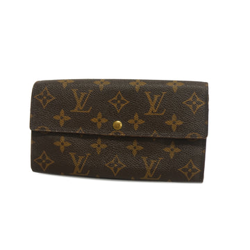 LOUIS VUITTONAuth  Monogram Porto Mone Credit M61725 Long Wallet [bi-fold]