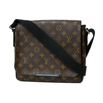 LOUIS VUITTON Shoulder Bag Monogram Maca Sir District PM M40935 Black Men's