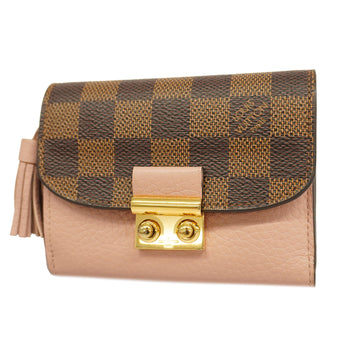 LOUIS VUITTON Damier Portefeuille Croisette Compact N60208 Women's Wallet [tri-fold] Magnolia