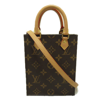 LOUIS VUITTON Petit Sac Plat Shoulder Bag Brown Monogram PVC coated canvas M81295