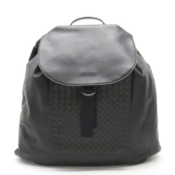 BOTTEGA VENETA intrecciato backpack rucksack calf leather black 361014