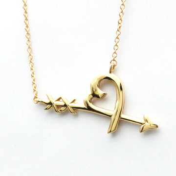 TIFFANY Heart Arrow Necklace Pink Gold [18K] No Stone Men,Women Fashion Pendant Necklace [Pink Gold]