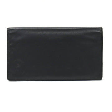 HERMES Citizen Twill Long Silk-in Bifold Wallet Leather Navy Black with X Engraving
