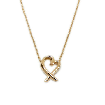 TIFFANY K18PG loving heart necklace 2.5g