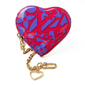 LOUIS VUITTON Porte monnaie Coeur M90132 Women's Vernis Coin Purse/coin Case Pink Red,Purple