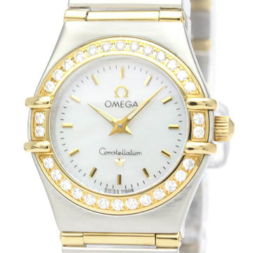 Polished OMEGA Constellation Diamond MOP 18K Gold Steel Watch 1267.75 BF552783
