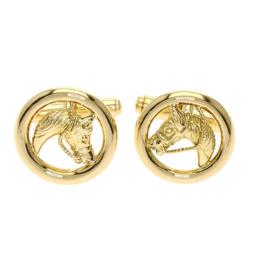 GUCCI Horse Motif Cufflinks K18 Yellow Gold Men's