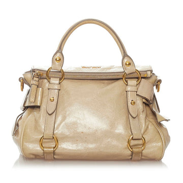 Miu Miu Miu handbag shoulder bag khaki leather ladies MIUMIU