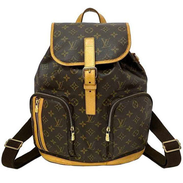 LOUIS VUITTON Rucksack Sackado Bosfall Brown Beige Monogram M40107 Backpack Canvas Tanned Leather FL0067 Flap