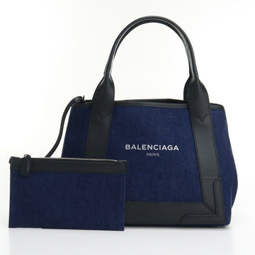 BALENCIAGA Navy Cabas Small 339933 K221N 4580 Tote Bag Ladies