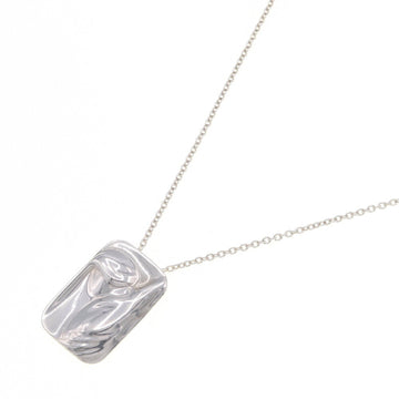 TIFFANY Necklace Elsa Peretti SV Sterling Silver 925 Pendant Choker Ladies Plate Square &Co