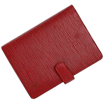 LOUIS VUITTON Notebook Cover Agenda MM Red Castilian Epi R2004E Leather SP0031  6 Hole Pocket Ladies