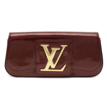 LOUIS VUITTON Vernis Pochette Sobie Clutch Bag Second Amarant Bordeaux M93728