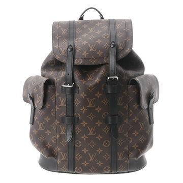 LOUIS VUITTON Monogram Macassar Christopher MM Brown Black M43735 Men's Backpack/Daypack