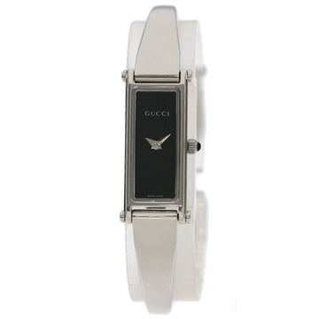 GUCCI 1500L square face watch stainless steel SS ladies