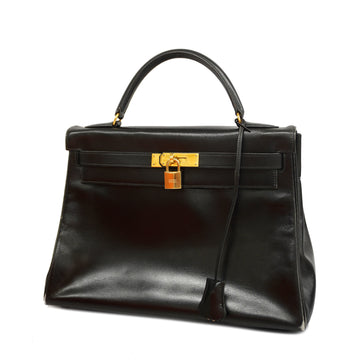 HERMESAuth  Kelly 2WAY Bag Kelly 32 〇V Stamp Women's Box Calf Leather Handbag