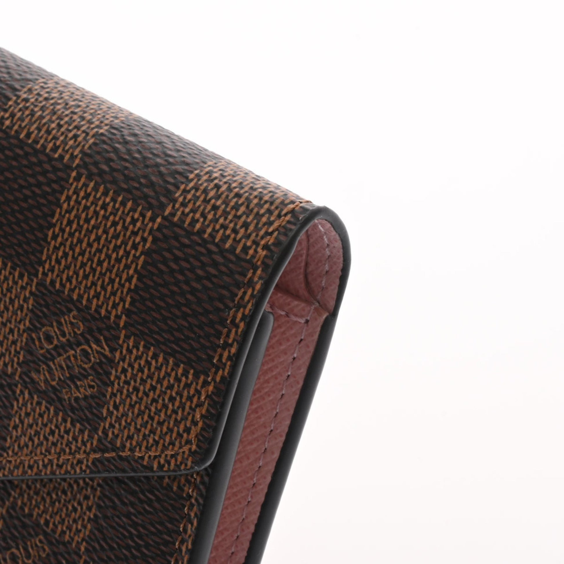 Authenticated Used Louis Vuitton Damier Portefeuille Victorine N61700  Trifold Wallet Ladies 