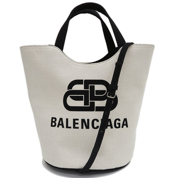 BALENCIAGA WAVE TOTE M Wave Tote Bag Medium Beige Canvas 5993322 Women's