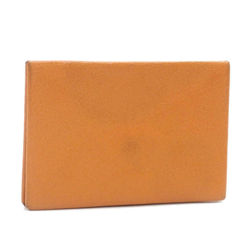 HERMES Calvi Duo Bifold Card Case Ladies Orange Vo-Epson C Stamp Made Around 2018  Business Holder Leather 044164CK