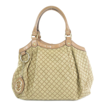 Gucci 211944 Diamante Handbag Canvas Leather Ladies