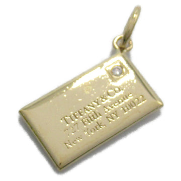 TIFFANY&CO Envelope 1P diamond top Pendant top Gold K18 [Yellow Gold] Gold