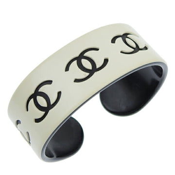 CHANEL Cocomark Bangle White/Black Ladies