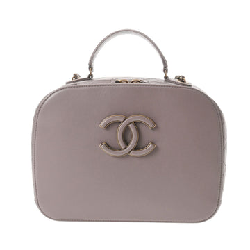 CHANEL handbag gray A93464 ladies calf shoulder bag