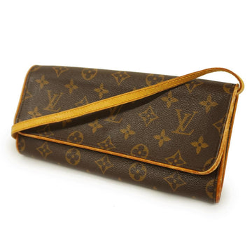 LOUIS VUITTON Shoulder Bag Monogram Pochette Twin GM M51852 Brown Ladies