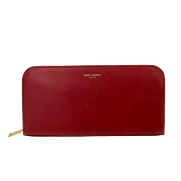 SAINT LAURENT long wallet round INN326599 red leather