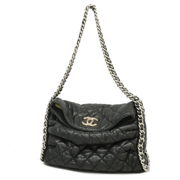 Chanel Matelasse Chain Shoulder Lambskin Women's Leather Shoulder Bag Black