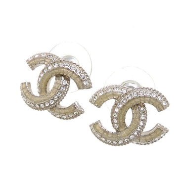 CHANEL Cocomark Rhinestone Women's Earrings Metal